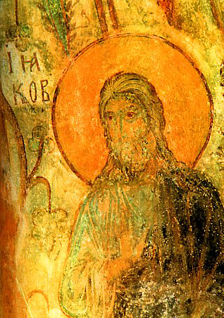 Апостол Иаков Алфеев. Фреска 12 в. Владимир